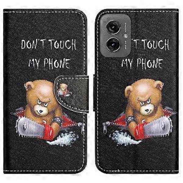 Til Motorola Moto G55 5G Etui Kryds Tekstur Læder Telefon Cover Mønster Print (Stil A)