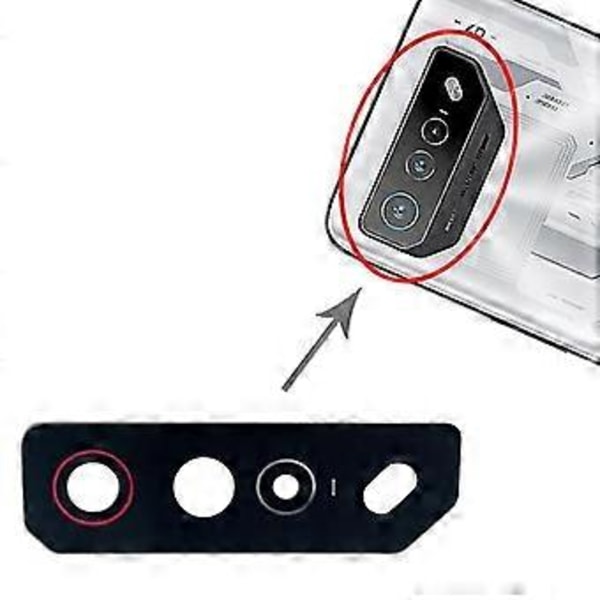 Bakkameraobjektiv för Asus ROG Phone 7 (Röd)