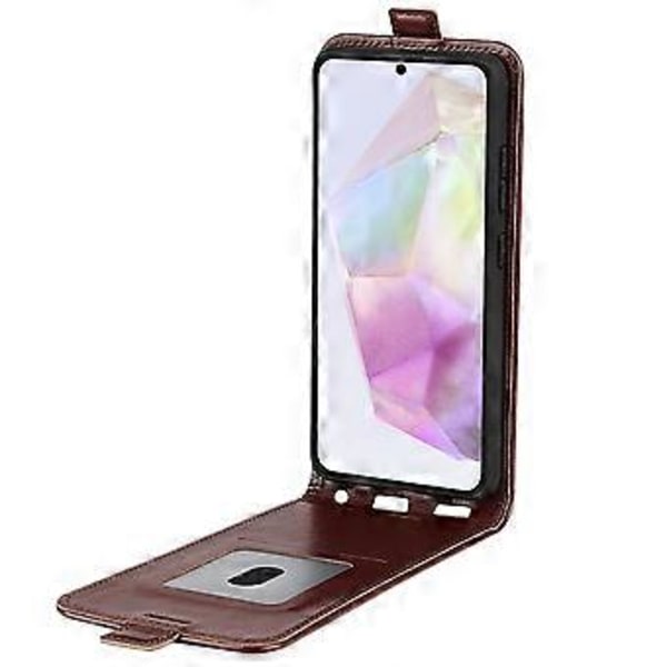 Samsung Galaxy A36 5G -kotelo korttipaikoilla, pystysuuntainen läppä nahkainen puhelinkotelo (tyyli A)