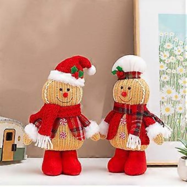 Cartoon Creative Pepparkaksgubbe Stickad Docka Jul Hem Dekoration