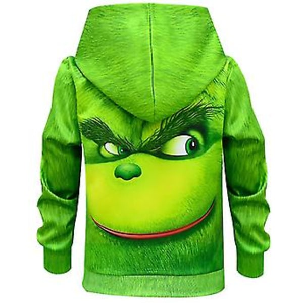 Barn Pojk The Grinch Hoodie Huvtröja Pullover Topp (11-12 År)