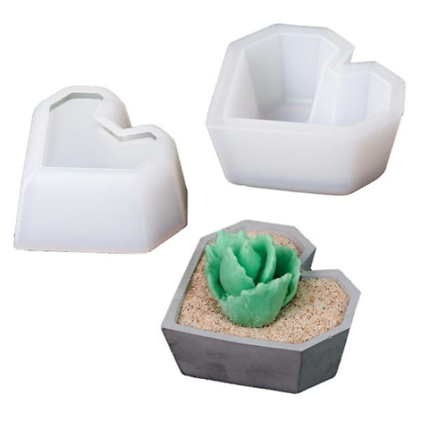 DIY silikonbetong blomkruka mögel för växtdekor suckulent p