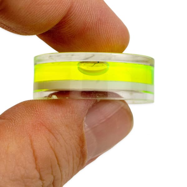Pakke med 3, 32 mm diameter, præcisionsvaterpas med luftboble, mini Sp