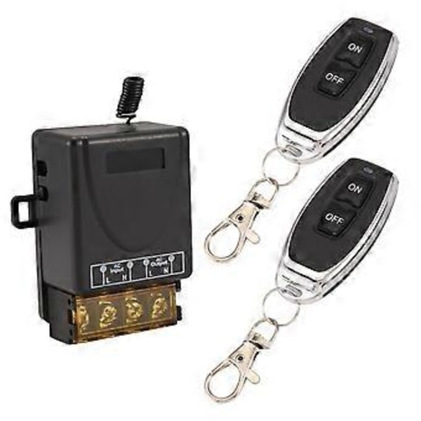 AC 220V 30A 1CH 433MHz Langaton Kaukosäädin RF Rele Vastaanotin + On/Off Lähetin Ele:lle
