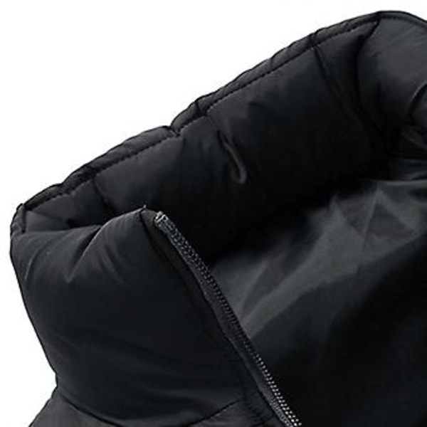 Fianao Vindtät Väst för Män i Bomullsstoppad Tjock Plus Storlek med Blixtlås för Dagligt Bruk (XL Mörkt Orange)
