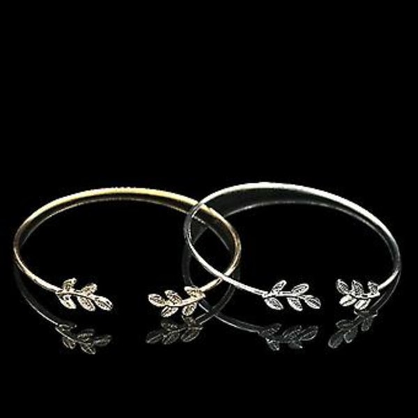 Uudet Lehti Rannekorut Naisille Punk Henkilökohtaisuus Avattava Ranneke Rannekoru Pulseiras Pulseira Feminin Pieni Käsi Korut (Hopea)