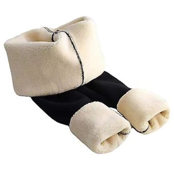 Tjocka Leggings för Kvinnor Vinter Anti-Kall Varma Strumpbyxor Plus Storlek Snöbyxor Fodrade Termiska Kläder (2XL Kitten Svart)