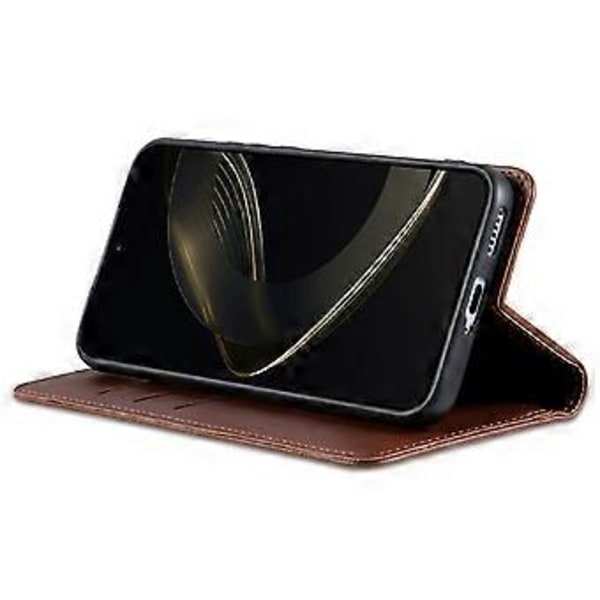 AZNS Fodral för Samsung Galaxy A56 5G, Kohudstextur PU Läder Plånboksfodral - Kaffe (Kaffe)