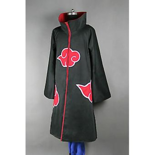 Naruto Akatsuki Tobi Uchiha Obito Kappe Kappe + Harpiksmaske Cosplay Kostume (M)