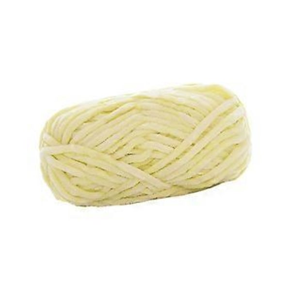 Grovt Garn Handstickning 80M DIY Tub Jättegarn Virkgarn Vikt Garn Handstickat Garn för Pläd Hantverk Halsduk Tröjor Kudde (Ljusgul)