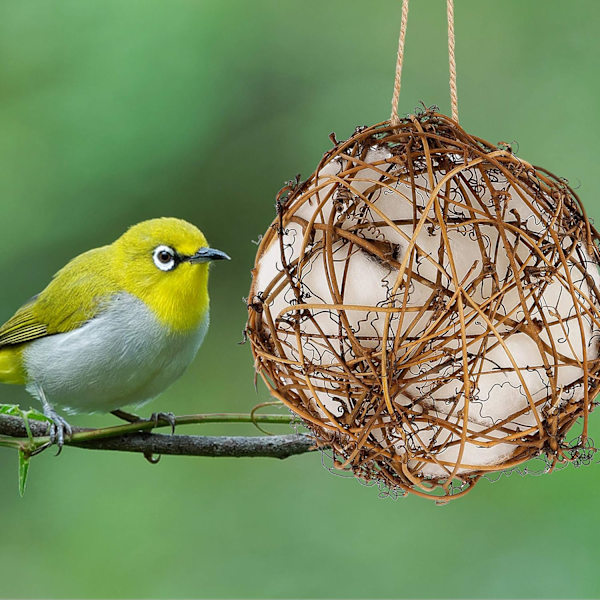 Legetøj til kæledyrsfugle Tyggelegetøj Fugl Rattan Bold Legetøj Til Papegøje Budgie