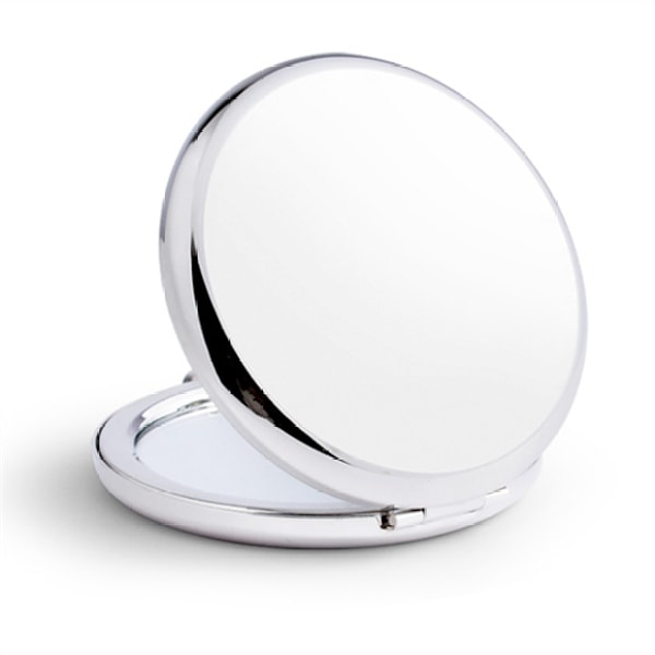 (Metal) folding mirror pocket - round double mirror - normal + wi