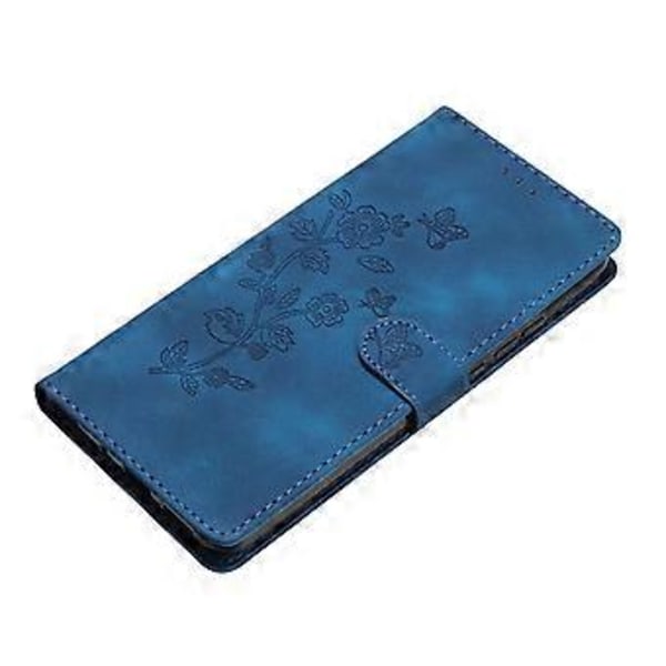 Til Xiaomi 14T Pro Etui Læder Præget Blomster Telefon Cover Wallet med Håndledsrem (Style A)