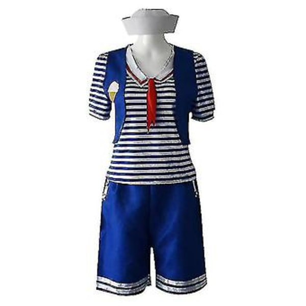 Stranger Things Robin Scoops Ahoy Halloween-kostym Uniform Fancy Dress Kvinnor Män Vuxna-r (S Kvinnor)