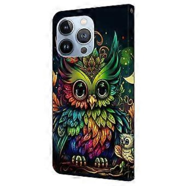 Skal till iPhone 16 Pro Max, mönstertryckt skyddande fodral TPU+PU Läder Flip Telefonfodral (Stil L)