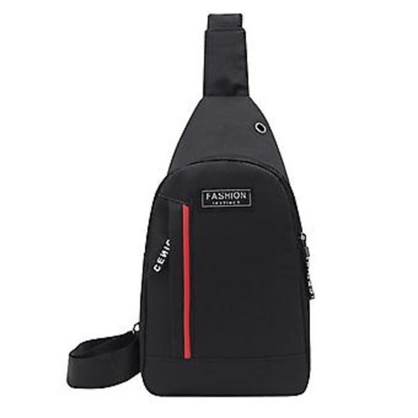 Herrar Mode Multifunktionell Axelväska Crossbody På Axel Resa Slingväska (Svart)