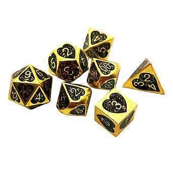 7 st Numerisk Multi Side D8 D10 D12 D20 För (Gyllene)
