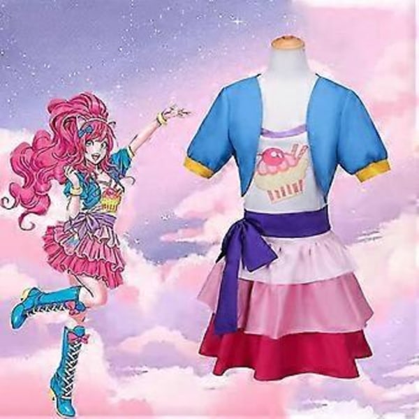 My Little Pony Cosplay Halloween Prinsessan Becky Klänning (barn 110CM)