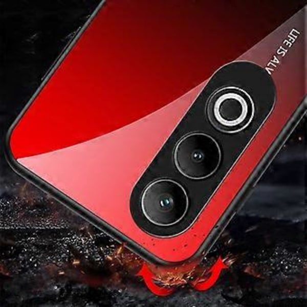 Til OnePlus Nord CE4 5G Etui Hærdet Glas Gradient Farve Telefon Cover (Style D)