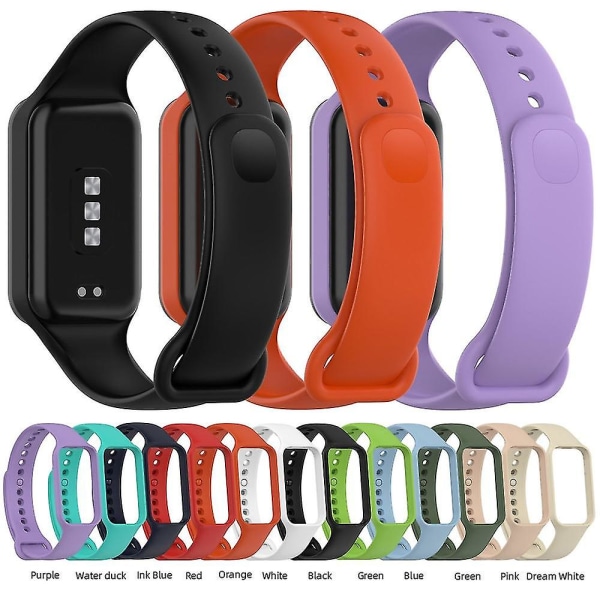 Nytt silikonarmband kompatibelt med Xiaomi Redmi Smart Band 2 Kompatibelt armband Remband.Fluorescerande grön.