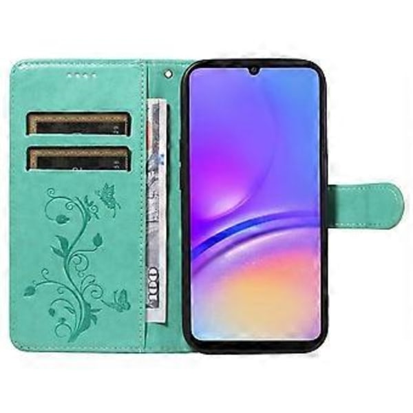 Samsung Galaxy A06 -kotelo, kukkakuvioinen PU-nahkainen lompakkokotelo (tyyli F)