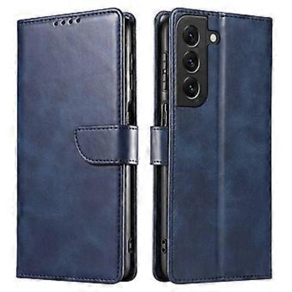 För Samsung Galaxy S23+ Repskydd Mobilskal Fyrkantigt Läder Fodral med Ställ Plånbok (Stil D)