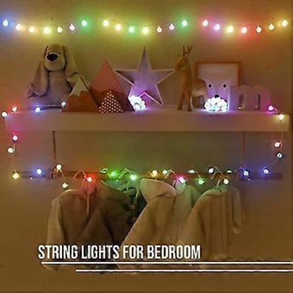 JKWG LED Ljusslinga - 15m 100 Lampor Åtta Funktioner Batteridriven Vattentät + Fjärrkontroll Globe LED Ljusslinga Inomhus Med Fjärrkontroll