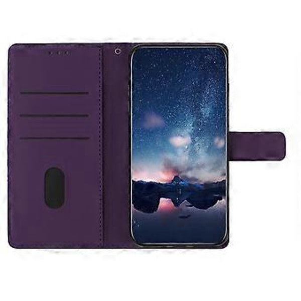 Samsung Galaxy A35 5G puhelinkotelo, kohokuvioitu vinoneliökuvioinen lompakkokotelo nahkaa (Tyyli C)