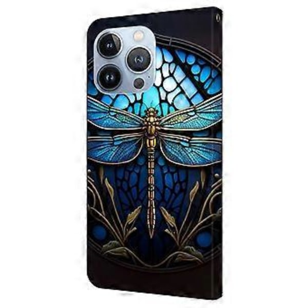 Til iPhone 16 Pro Max Cover Mønsterprintet Beskyttelsescover TPU+PU Læder Flip Telefon Cover (Style H)