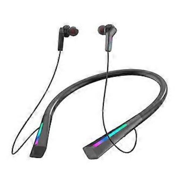 Headset Udsalg Lang Levetid RGB In Ear Trådløst Sports Bluetooth Headset (Sort)