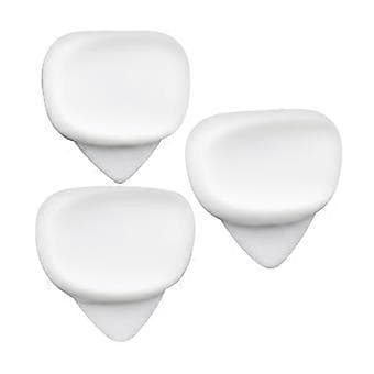 3 Gitarrplektrum Tumfingerplektrum 0.6/0.96/1.2mm för Bas Akustisk Gitarr (Vit)