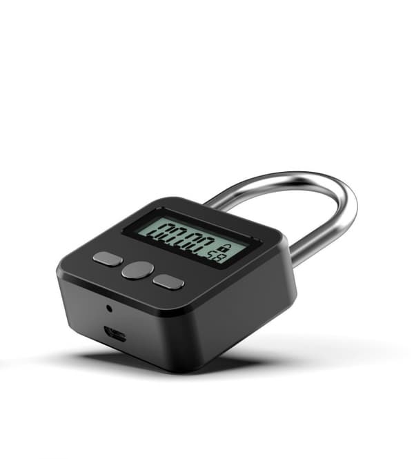Svart 1 stk Metall Timer Lås Når Hengelås