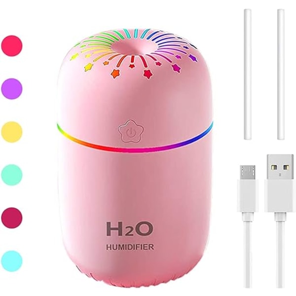 1pc 300ml Portable Mini Humidifier, Small Cool Mist Humidifier wi