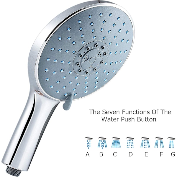 Håndbruser Bruseshower 7 Tilstande Krom Bruseshower Bruseshower (B