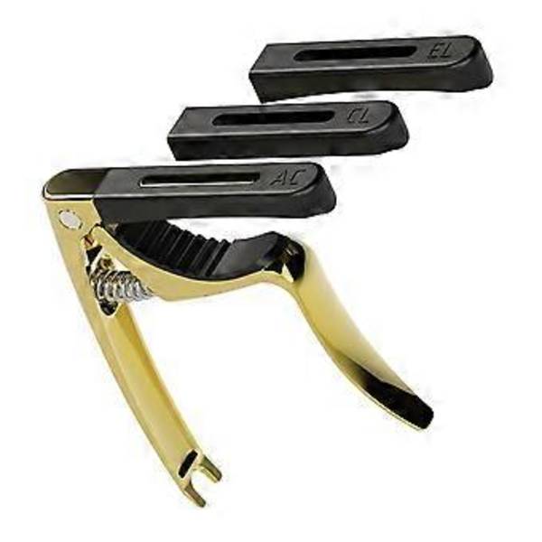 Gitarrinstrument Stämklämma Gitarrtillbehör Universal för Akustisk Klassisk (Guld)