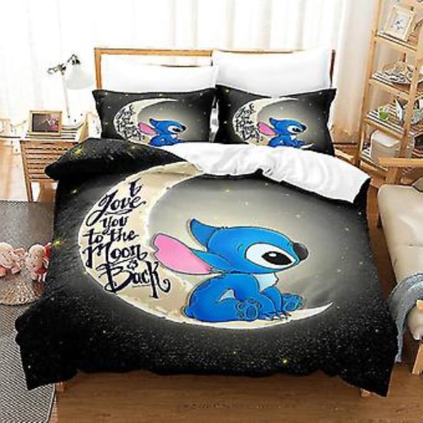 Uusi Stitch Digitaalinen Painettu Vuodevaatesetti Lastenlahja Vuodevaatesetti Peittojen ja Tyynyliinojen 3kpl/2kpl -ZHENV{jkw} (173CM 218CM Väri SDZ51)