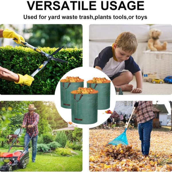 3 x 50L Hageavfallspose - Frittstående og Sammenleggbar