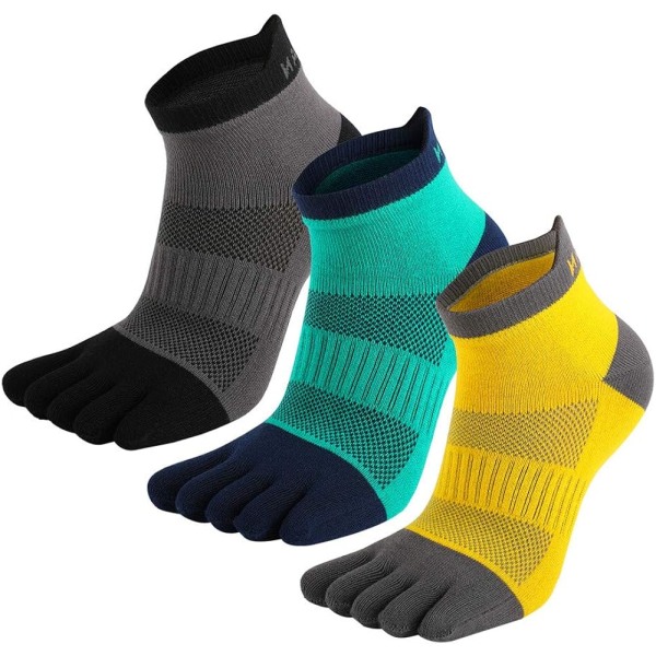Tåstrumpor, Män och Kvinnor, 3 Par Andningsbara Anti-Blister Sport