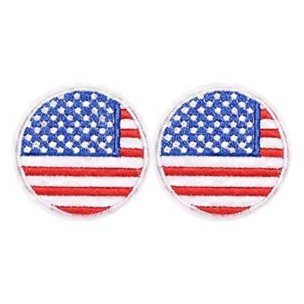 12 stk Runde Nationalflag Patches Tøj Patches Klud Patches Sticker Mode Broderi Applikation til Tøj Jeans Hat