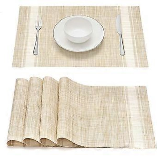 Pöytätabletit, 4 kpl, lämmönkestävät ja tahroja hylkivät, liukumattomat ja pestävät tabletit keittiöön ja ruokailutilaan, 45 x 30 cm (Sininen, 6 kpl)