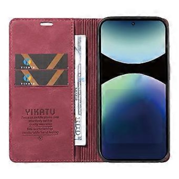 Xiaomi Redmi Note 14 Pro 4G Nahkakotelo YIKATU YK-004 Skin-Touch Lompakkopuhelinkotelot()