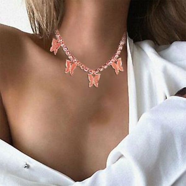 StatementNecklaces Fashion Pendant Necklace Rhinestone Sweater Chain Women Crystal Choker  C