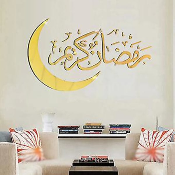 Eid Mubarak Väggdekaler Ramadan Dekorationer För Hem Islamisk Ramadan Dekor (Svart)