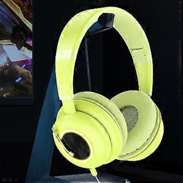 Bluetooth Headset Bluetooth 5.3 Esports Headset med Lav Latens Komfortabel å Bruke 20 Timer Brukstid (Grønn)