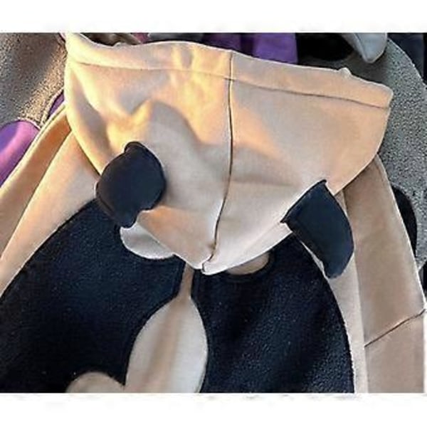 Retro sweatshirt dame cardigan lynlås jakke top bogstavsyning hætte dobbelte hjørner(M )