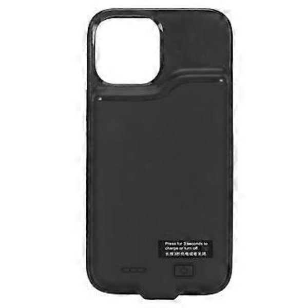 6.7 Tommer 5500mAh Batterilader Etui Ekstern Powerbank Batteriladeetui for Iphone 12 Pro Max Svart