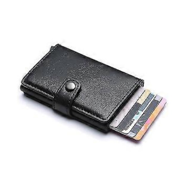 Smart RFID Skydd Plånbok Korthållare 5st Kort Äkta Läder 5 Färger (Yellow)