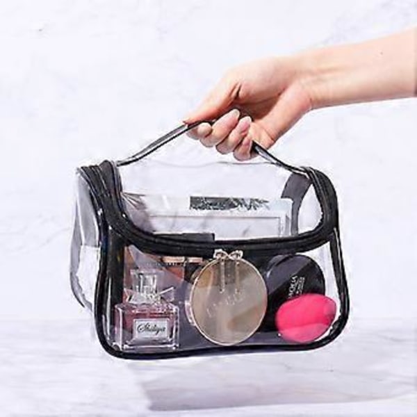 1/2/3-pack Damväska för kvinnor, transparent sminkväska, multifunktionell kosmetisk väska, plånbok, avslappnad förvaring, organiserare (Stil B 2-pack)