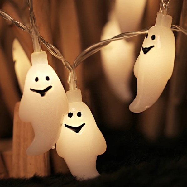 Halloween Lyskæde 3 meter 20 Stykker Spøgelser Lys Stue Gard