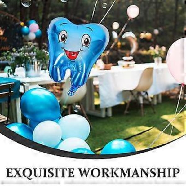 4 stk. Baby Shower Ballon Dekoration Sjove Tands Ballon Oppustelig Tands Ballon Fødselsdag Dekoration